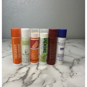 Mixed Lot Of 6 Avon Lip Balm Moisture Therapy Care Deeply Summer Citrus NEW